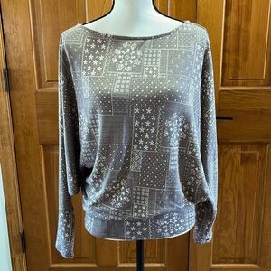 NWOT Boho Dolman Sleeve Slouchy Fit Top